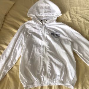 White Brandy Melville windbreaker jacket